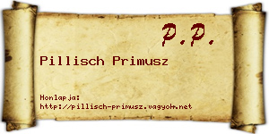Pillisch Primusz névjegykártya